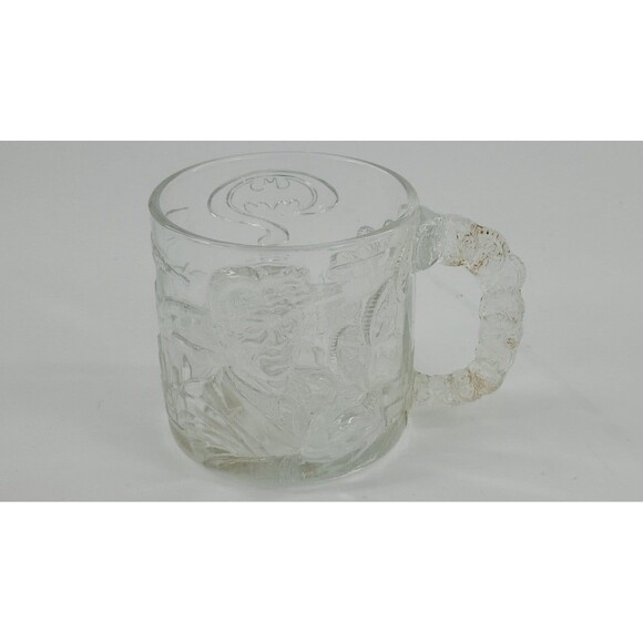 Batman Forever McDonald's Collector Glass Coffee Mug Two-Face 1995 Limited Ed - Picture 1 of 12